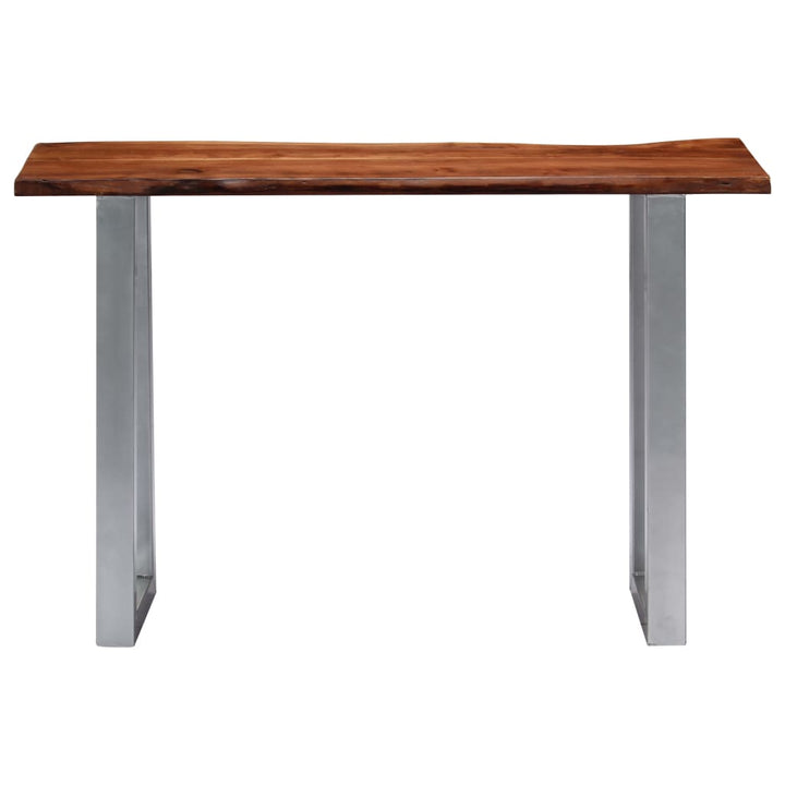 konsolbord 115x35x76 cm massivt akacietræ og jern