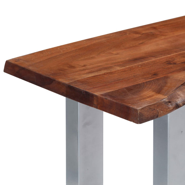 konsolbord 115x35x76 cm massivt akacietræ og jern