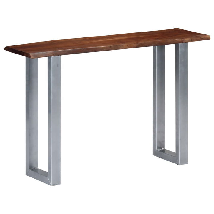 konsolbord 115x35x76 cm massivt akacietræ og jern