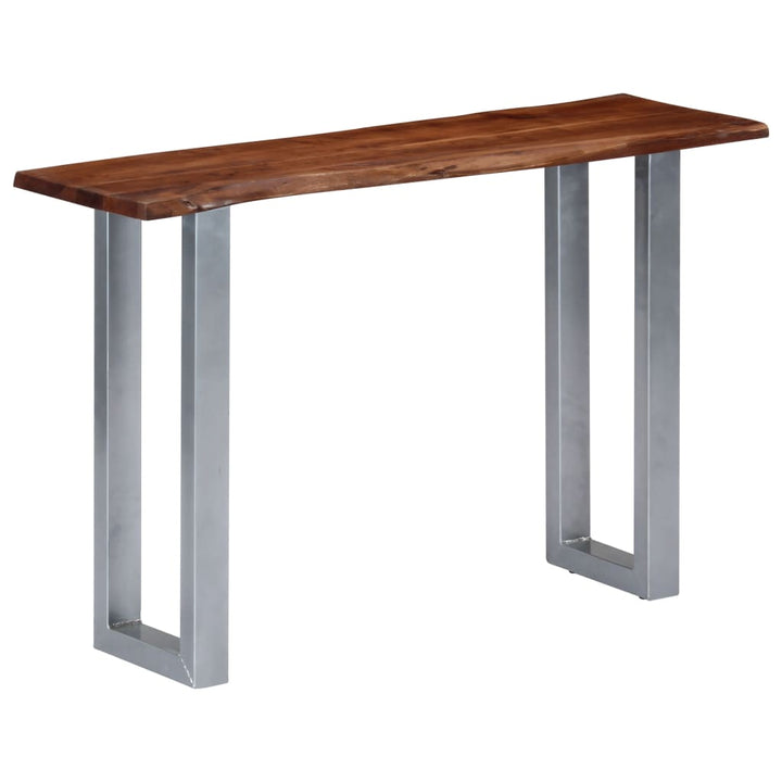 konsolbord 115x35x76 cm massivt akacietræ og jern