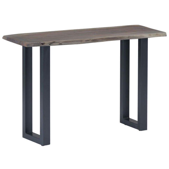 konsolbord 115 x 35 x 76 cm massivt akacietræ og jern grå