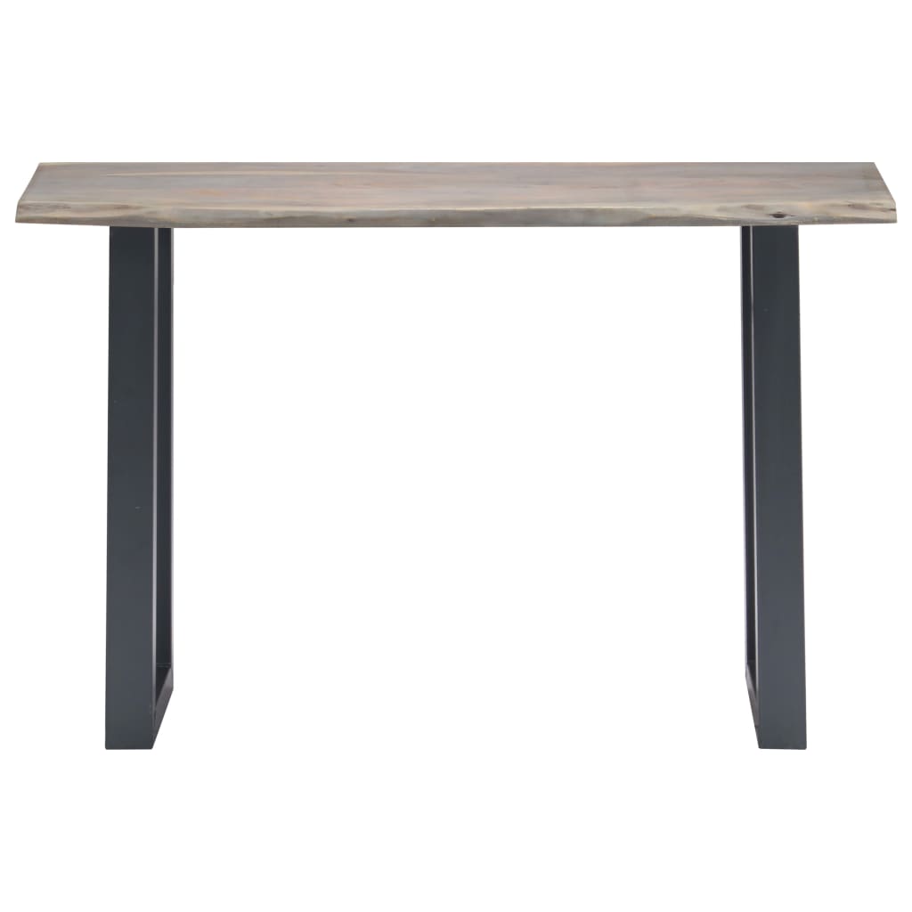 konsolbord 115 x 35 x 76 cm massivt akacietræ og jern grå