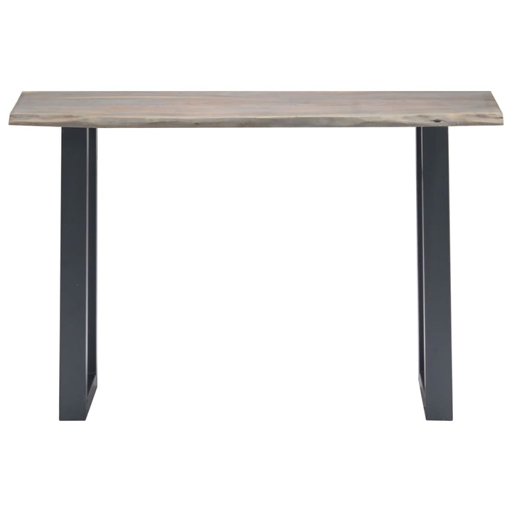 konsolbord 115 x 35 x 76 cm massivt akacietræ og jern grå