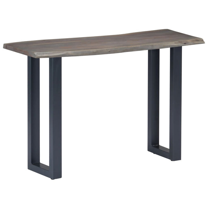 konsolbord 115 x 35 x 76 cm massivt akacietræ og jern grå