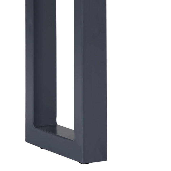 konsolbord 115 x 35 x 76 cm massivt akacietræ og jern grå