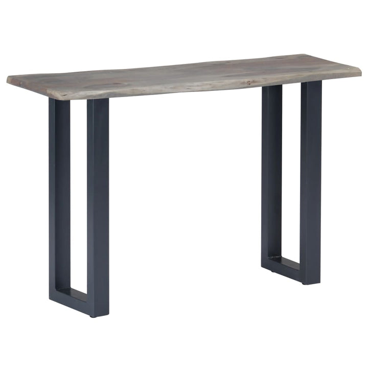 konsolbord 115 x 35 x 76 cm massivt akacietræ og jern grå