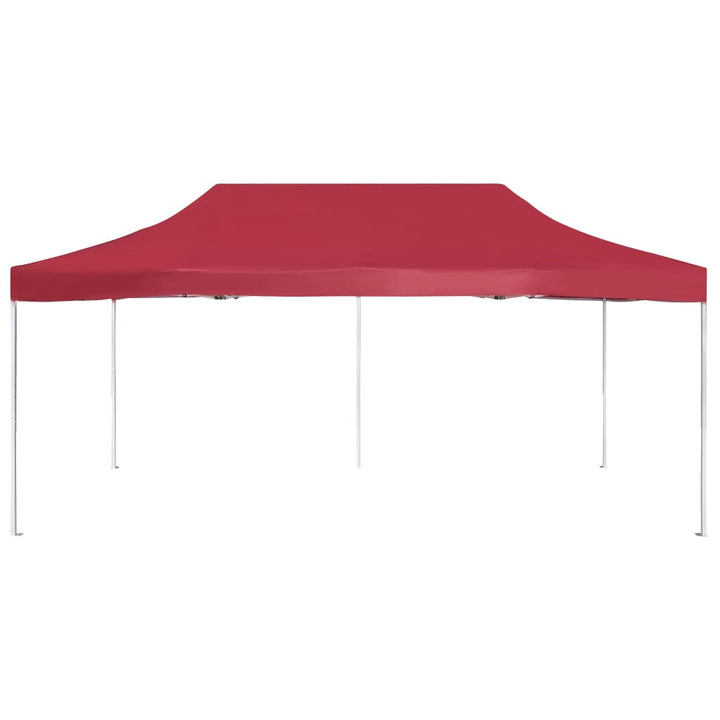 professionelt foldbart festtelt aluminium 6 x 3 m vinrød