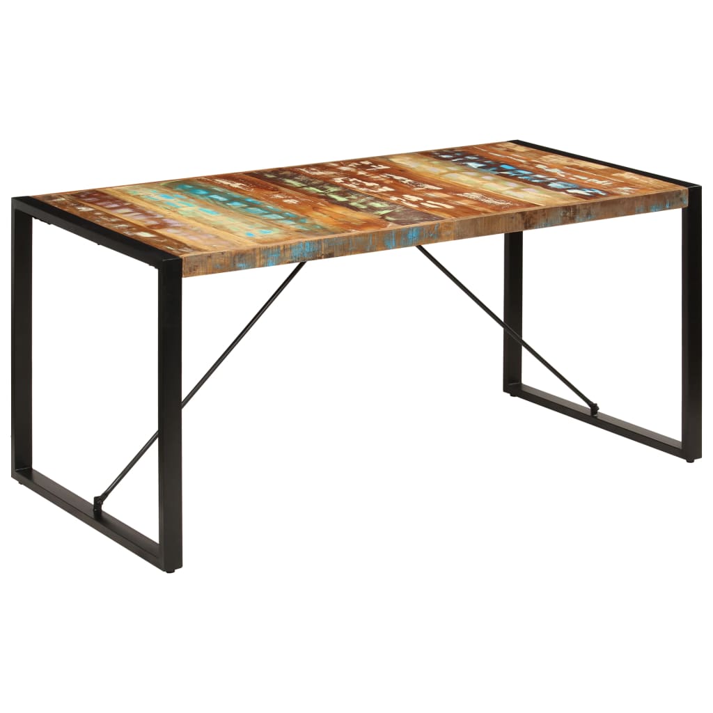 spisebord 160x80x75 cm massivt genanvendt træ