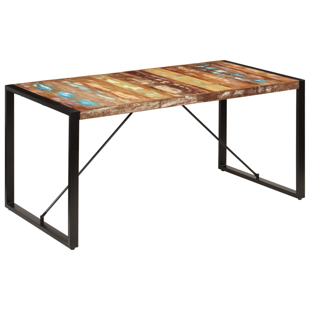 spisebord 160x80x75 cm massivt genanvendt træ