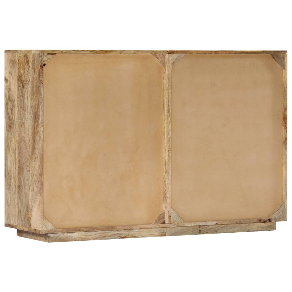 alfabetskab med 6 skuffer 120x35x79 cm massivt mangotræ
