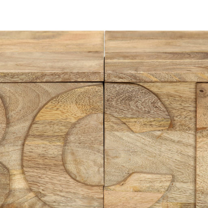 alfabetskab med 6 skuffer 120x35x79 cm massivt mangotræ
