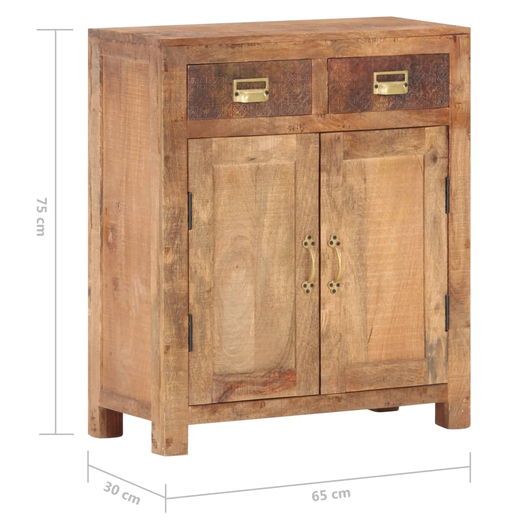 skænk 65x30x75 cm massivt ru mangotræ