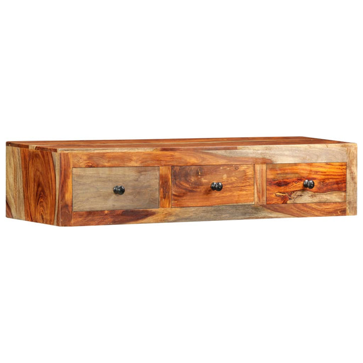 væghængt konsolbord 100x25x20 cm massivt akacietræ