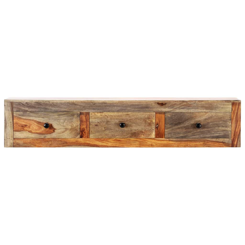væghængt konsolbord 100x25x20 cm massivt akacietræ