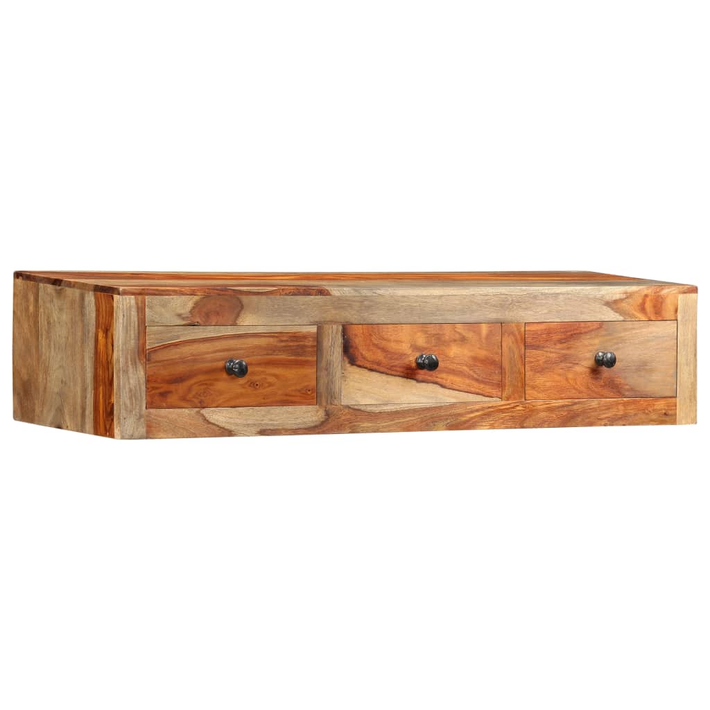 væghængt konsolbord 100x25x20 cm massivt akacietræ