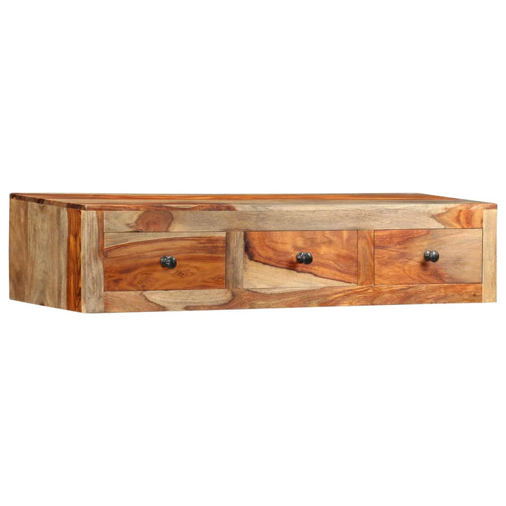 væghængt konsolbord 100x25x20 cm massivt akacietræ