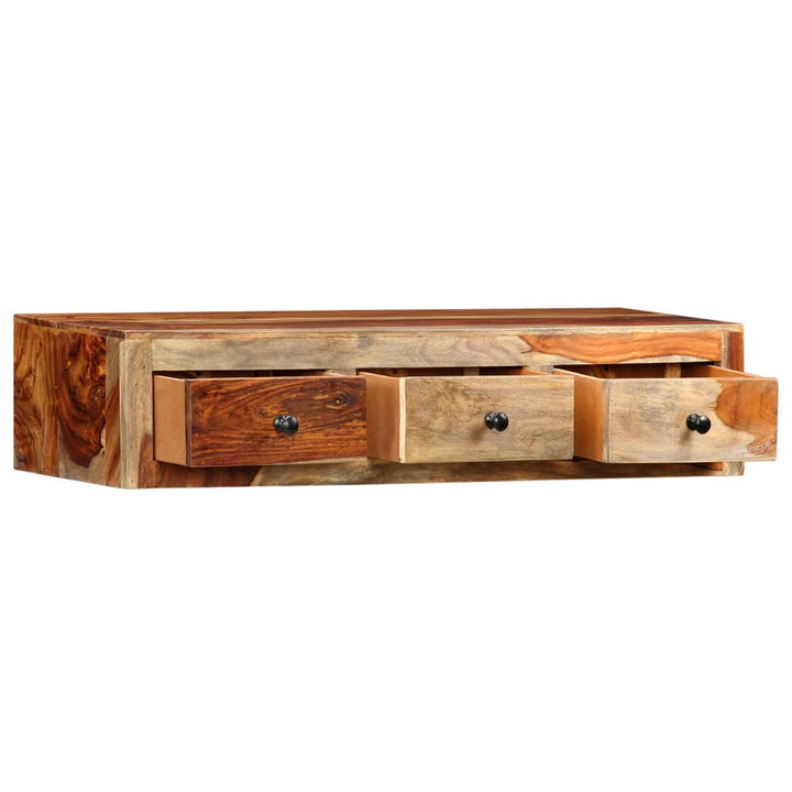 væghængt konsolbord 100x25x20 cm massivt akacietræ