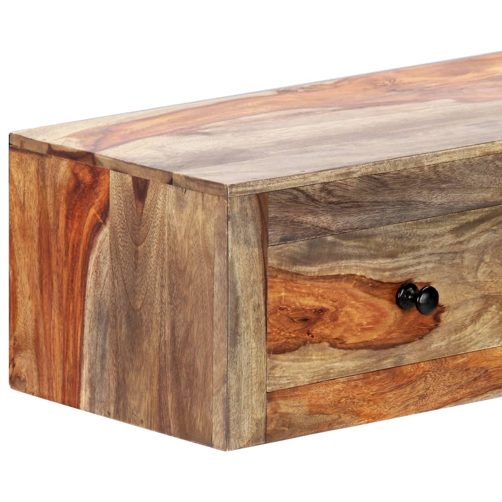 væghængt konsolbord 100x25x20 cm massivt akacietræ