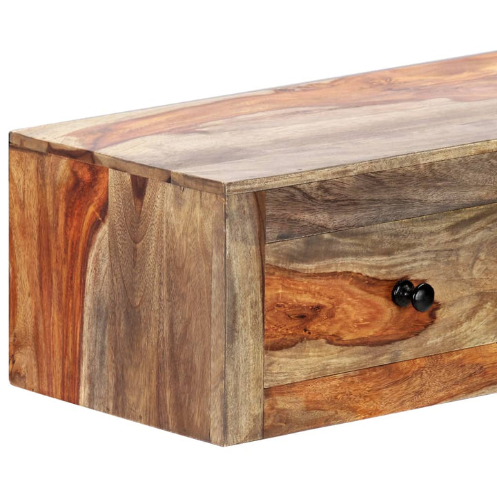 væghængt konsolbord 100x25x20 cm massivt akacietræ