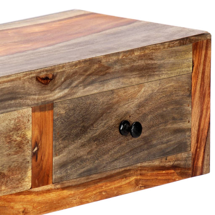 væghængt konsolbord 100x25x20 cm massivt akacietræ