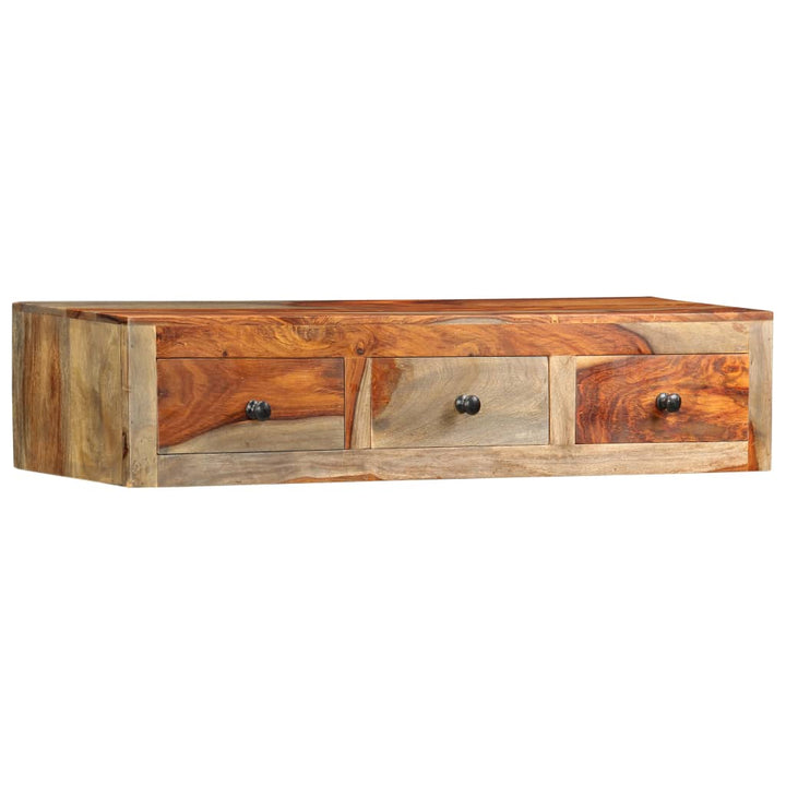 væghængt konsolbord 100x25x20 cm massivt akacietræ