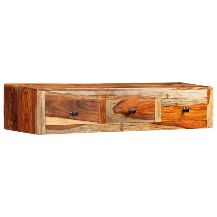 væghængt konsolbord 100x25x20 cm massivt akacietræ