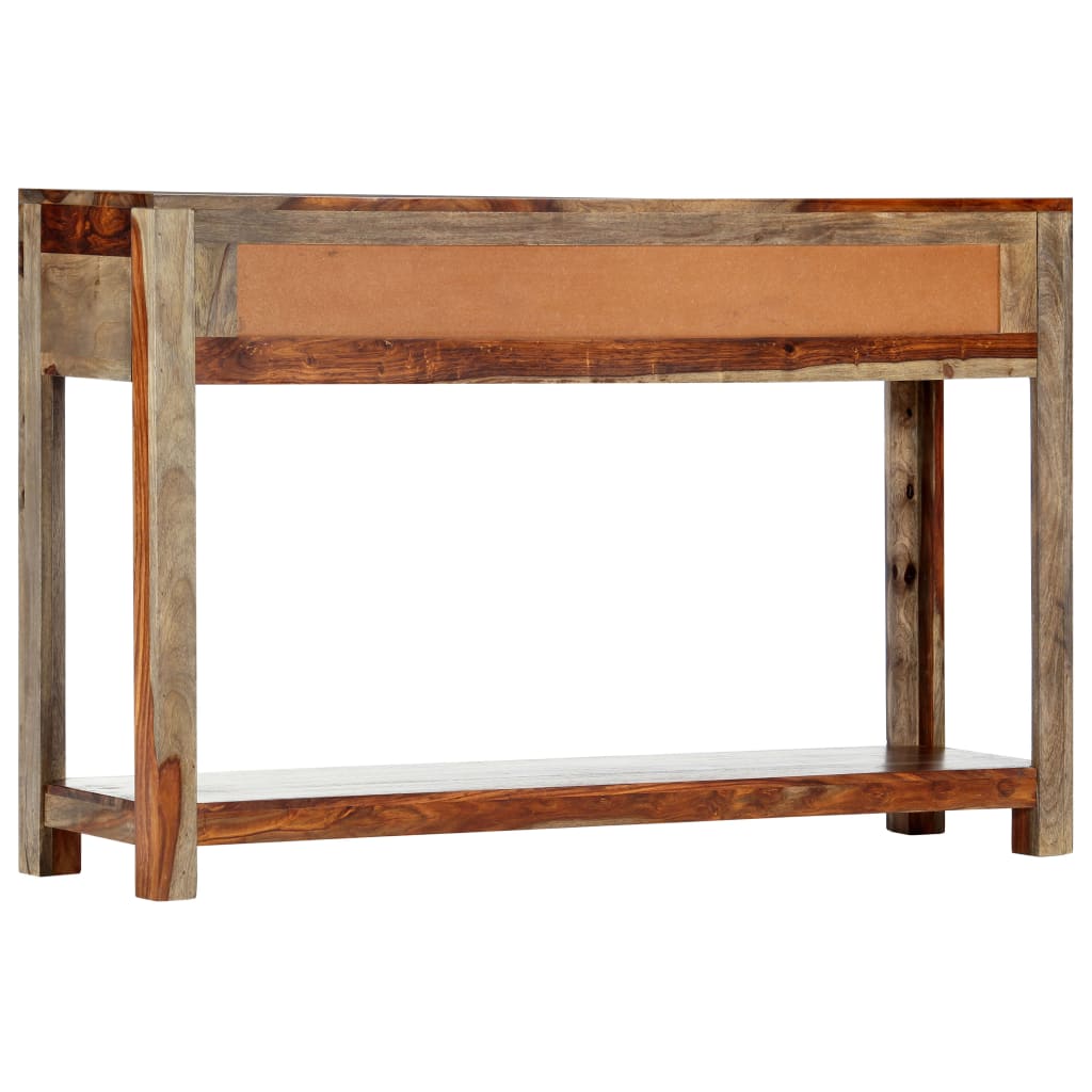 konsolbord med 3 skuffer 120x30x75 cm massivt akacietræ