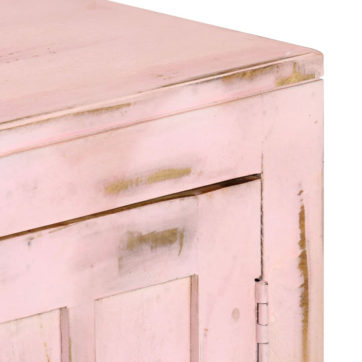 skænk 110x35x70 cm massivt mangotræ lyserød