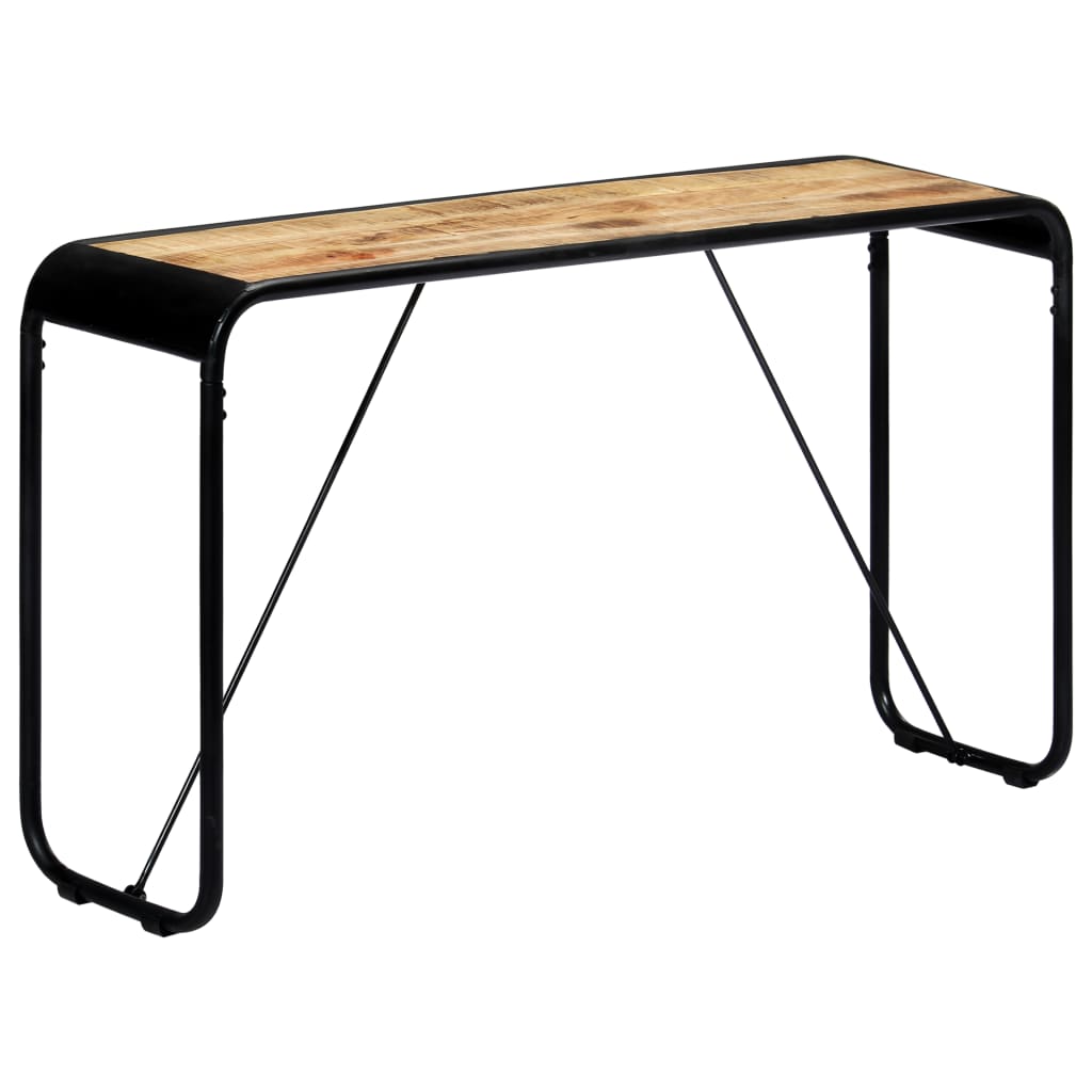 konsolbord 140 x 35 x 76 cm massivt ru mangotræ