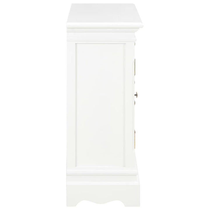 skænk 70x28x70 cm massivt fyrretræ hvid