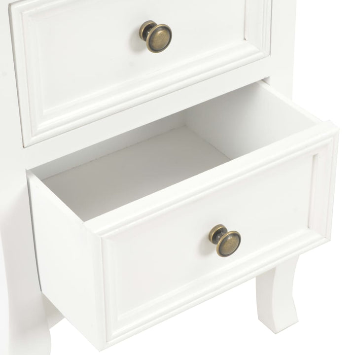 sengeborde 2 stk. 35x30x49 cm MDF hvid