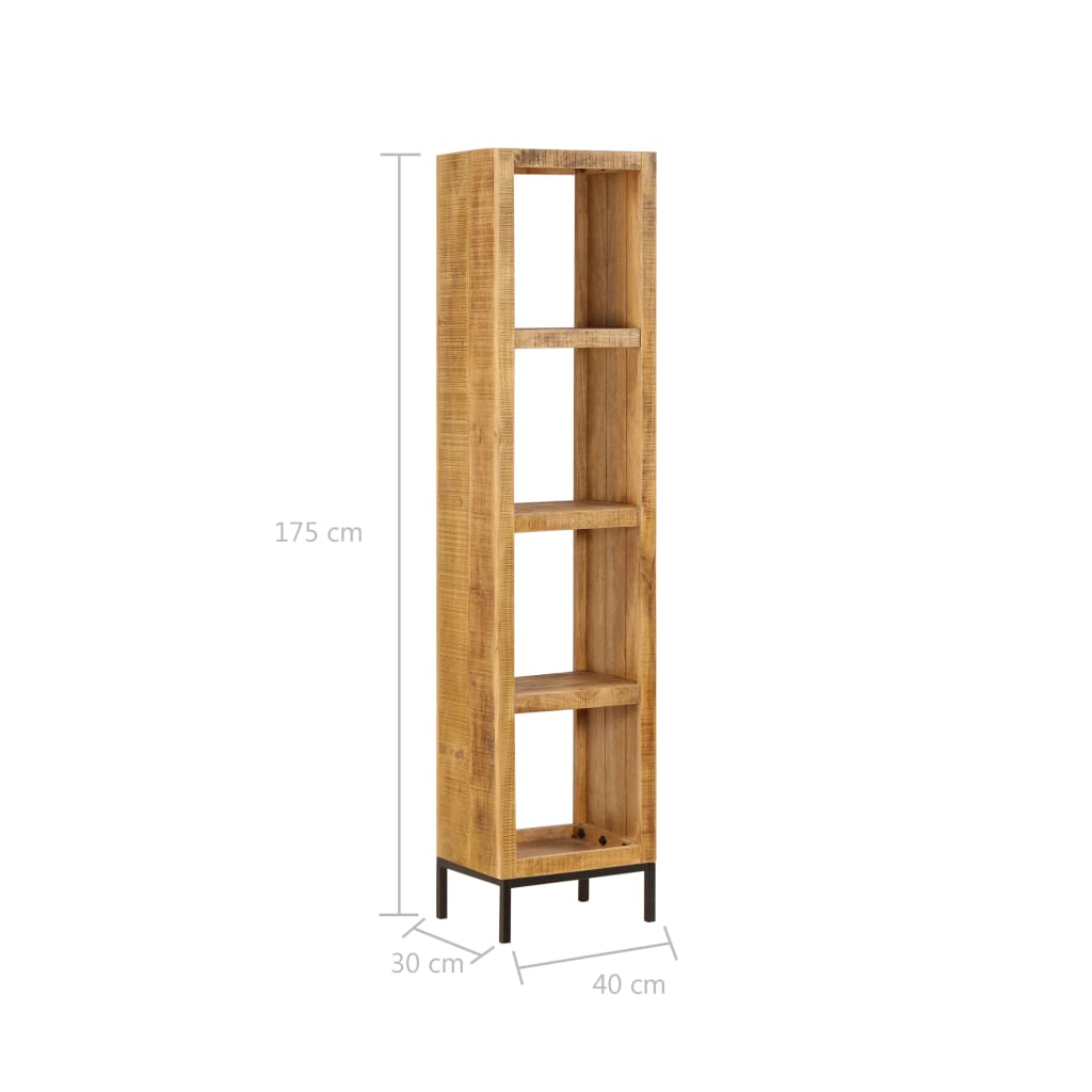 bogreol 40 x 30 x 175 cm massivt mangotræ