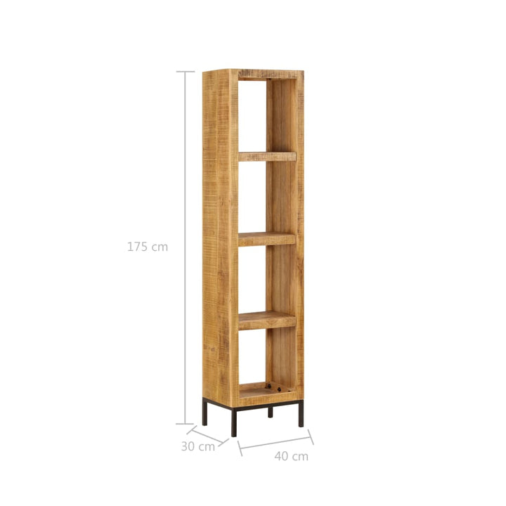 bogreol 40 x 30 x 175 cm massivt mangotræ