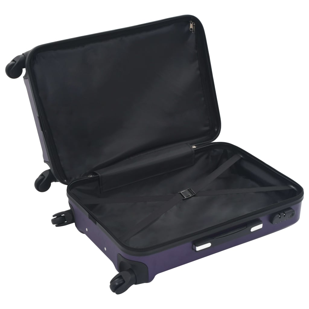 kuffertsæt i 3 dele hardcase ABS lilla