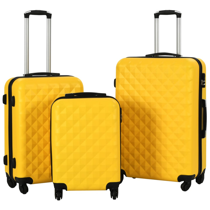kuffertsæt i 3 dele hardcase ABS gul