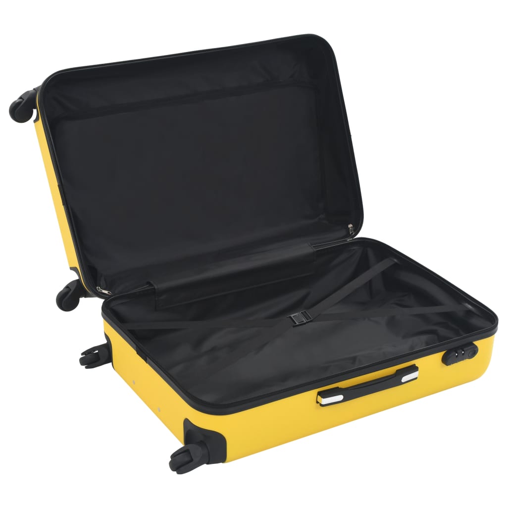 kuffertsæt i 3 dele hardcase ABS gul