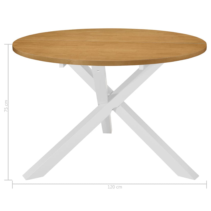 spisebord 120 x 75 cm MDF hvid