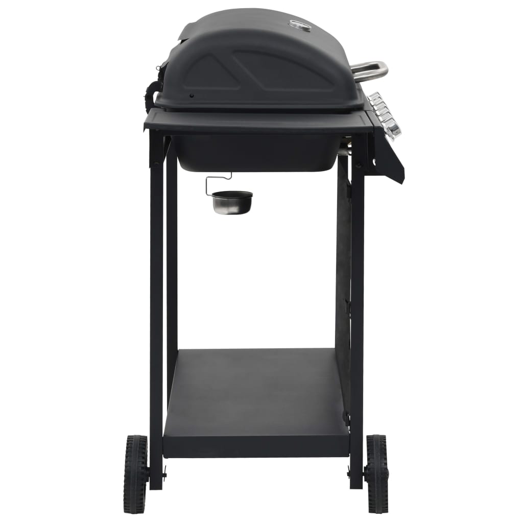 gasgrill med 6 madlavningszoner stål sort