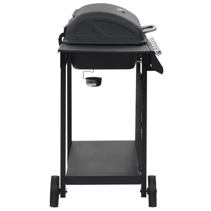 gasgrill med 6 madlavningszoner stål sort