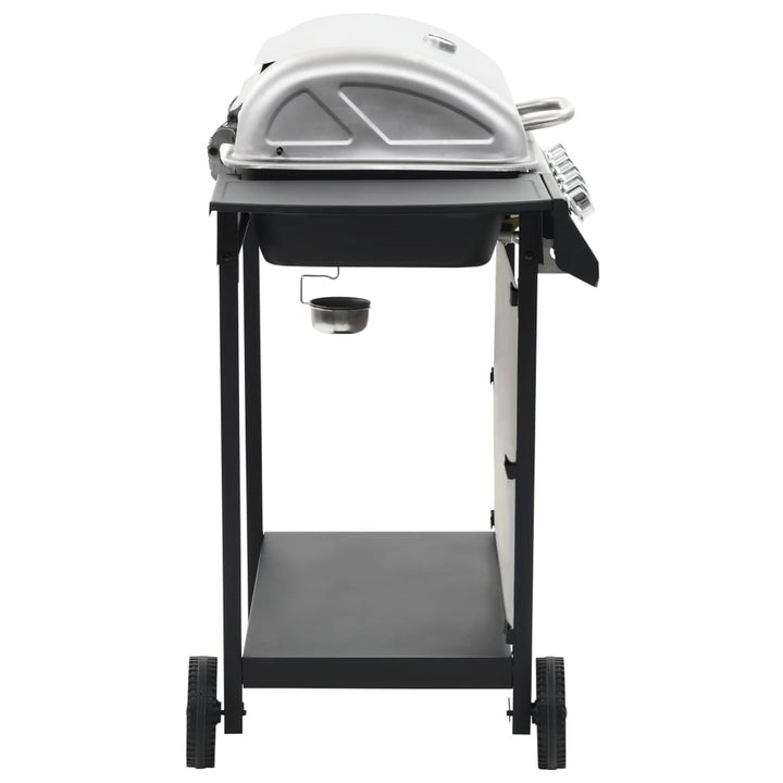 gasgrill med 6 madlavningszoner rustfrit stål sølvfarvet