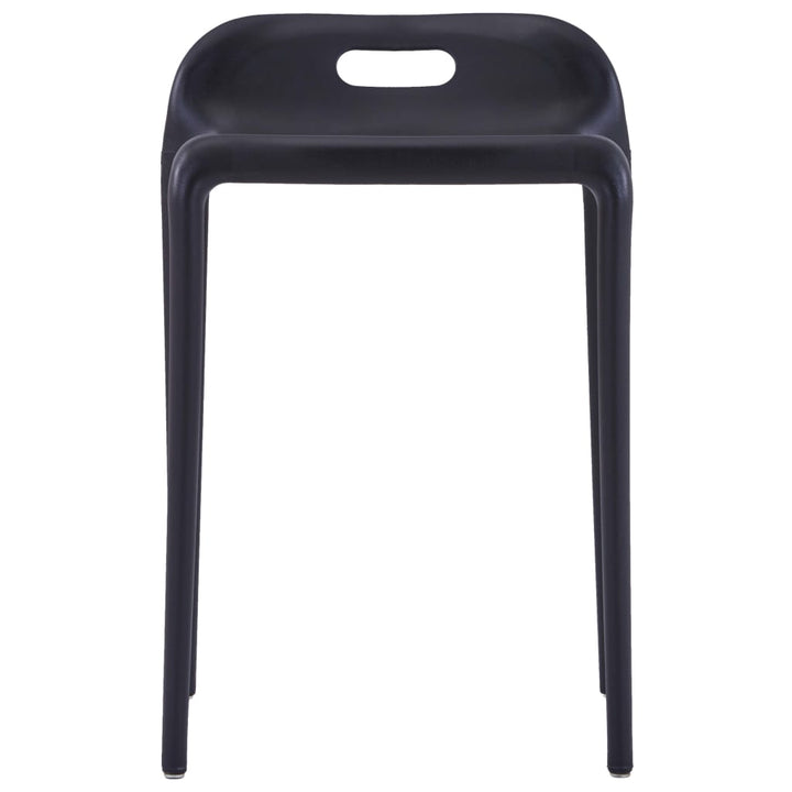 stabelbare taburetter 4 stk. plastik sort