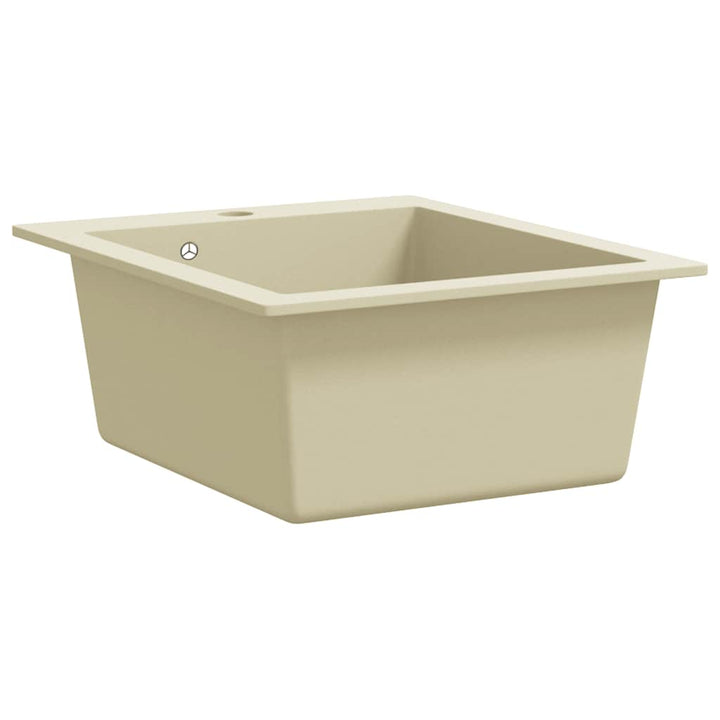 køkkenvask granit enkelt vask beige