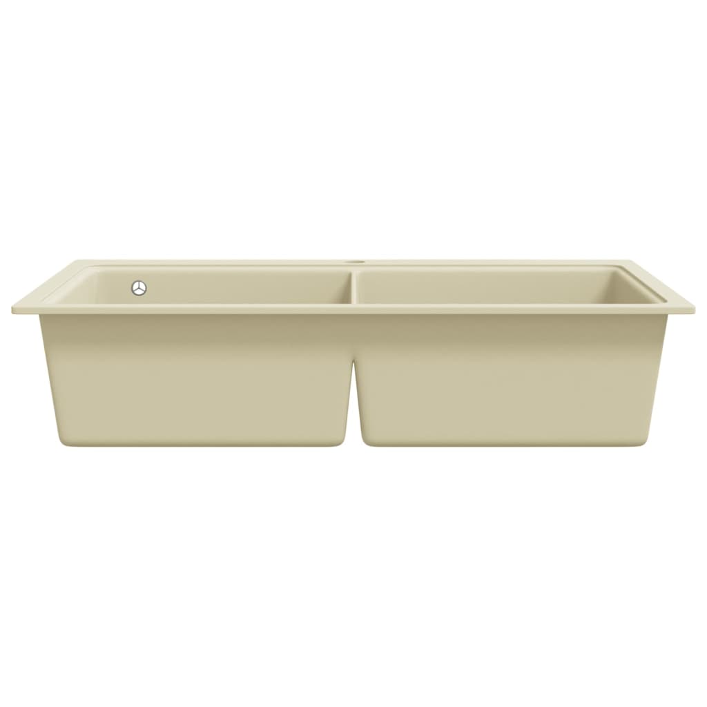 køkkenvask granit dobbelt vask beige