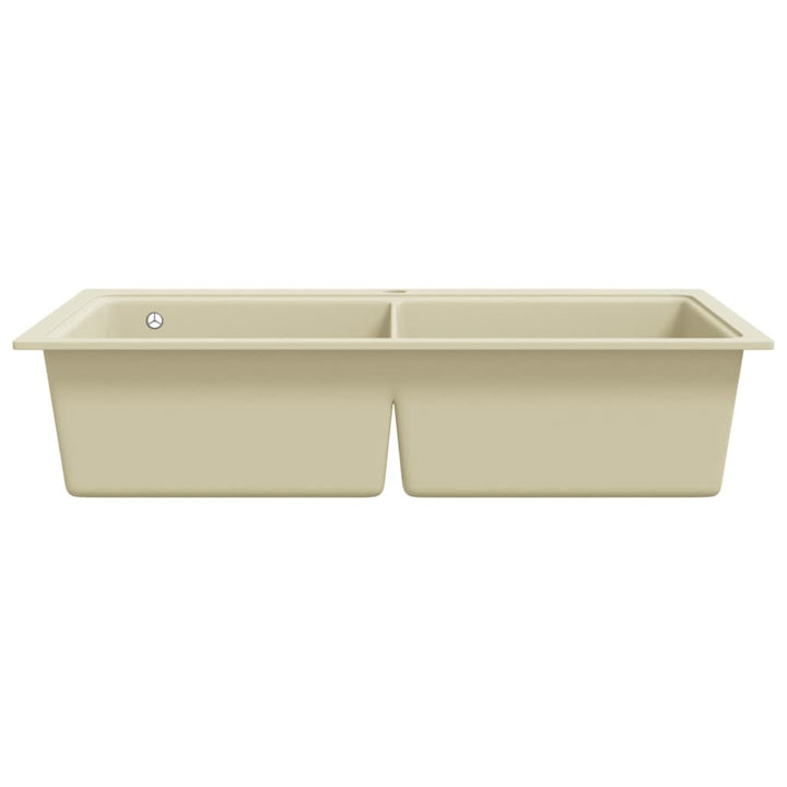 køkkenvask granit dobbelt vask beige