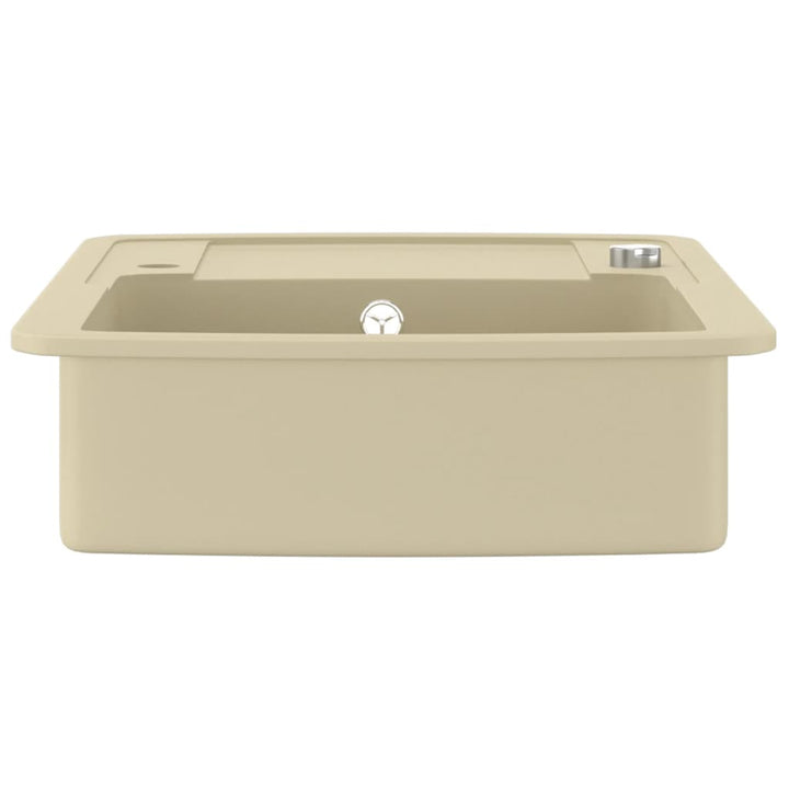 køkkenvask granit enkelt vask beige