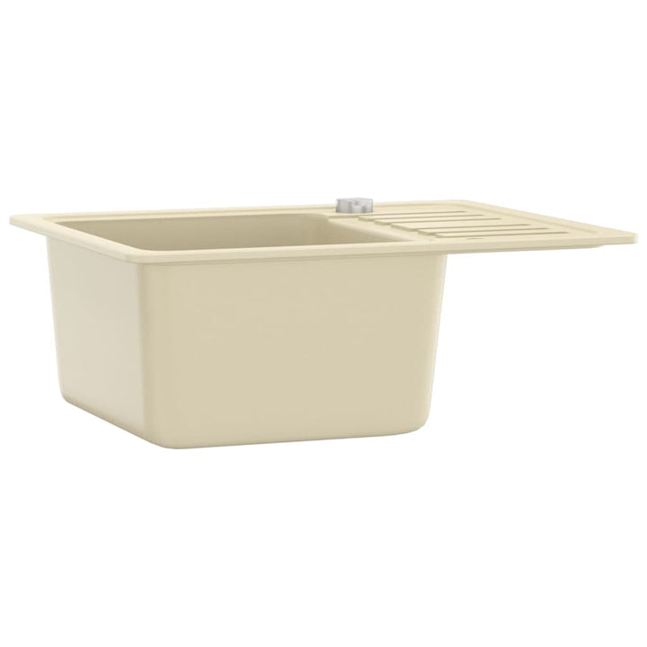 køkkenvask granit enkelt vask beige