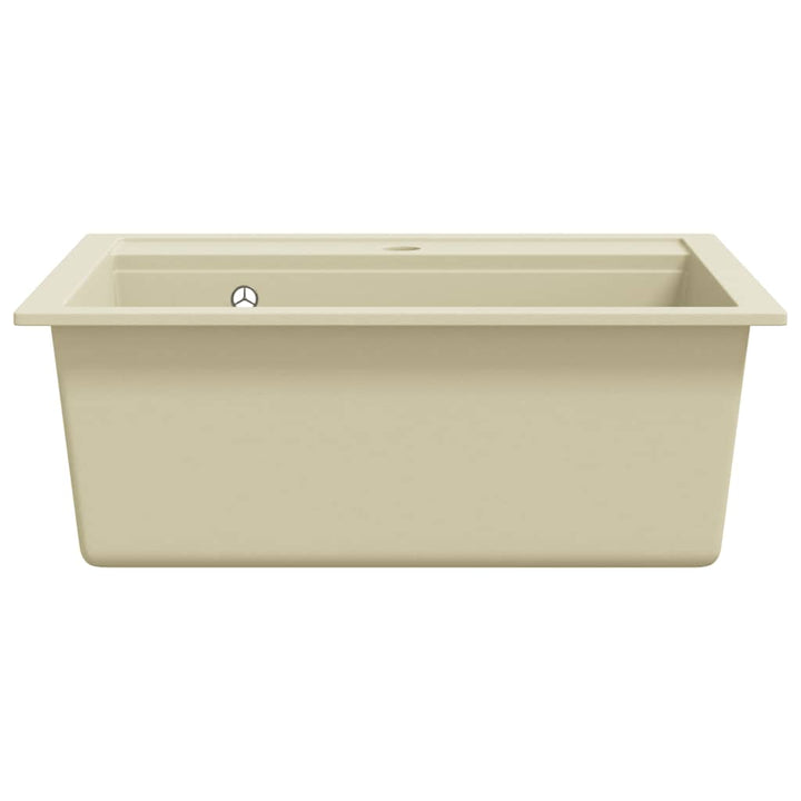 køkkenvask granit enkelt vask beige