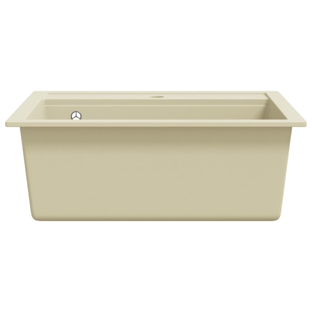 køkkenvask granit enkelt vask beige