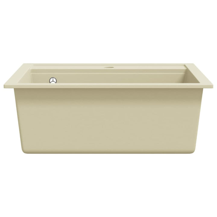 køkkenvask granit enkelt vask beige