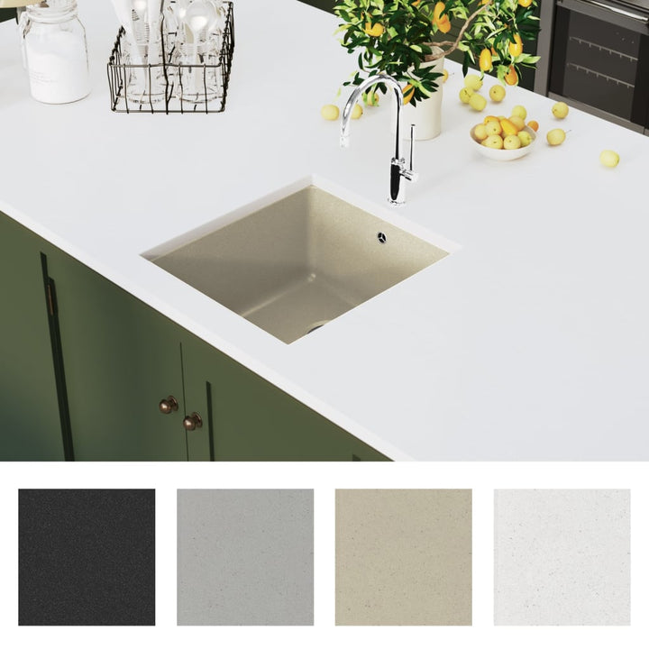 køkkenvask granit enkelt vask beige